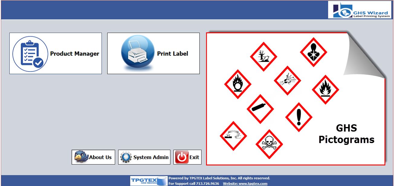 Chemical Product Manager Open Screen